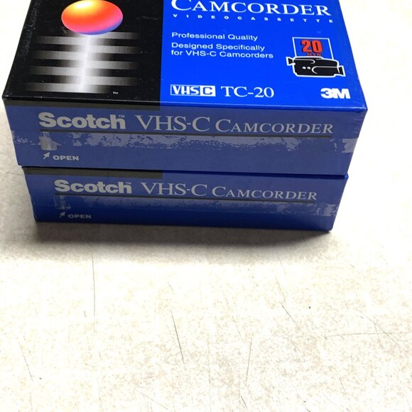 Scotch VHS-C TC-20 Lot Of 2 Tapes Camcorder Cassettes Vintage Sealed - Picture 4 of 8